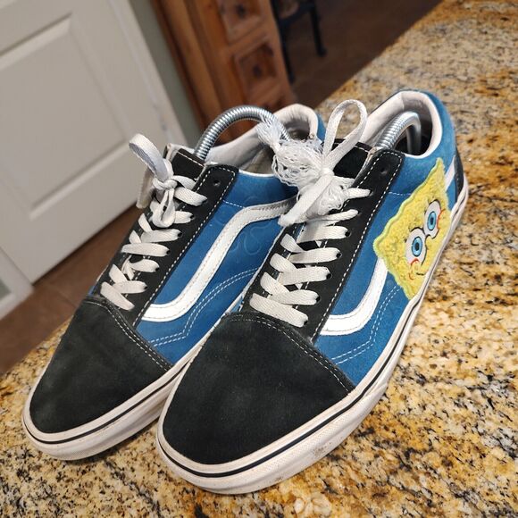 VANS Old Skool SpongeBob SquarePants Smile Patch Sneakers Men’s 9 Women's 10.5 - Picture 1 of 13